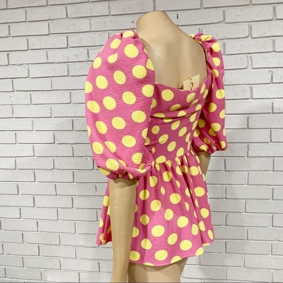 Stine Goya Irene Polka Dot Puff Sleeve Blouse - Picture 7 of 13